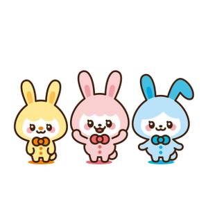 mu_cha (mu_cha)さんの新規開業する耳鼻科のクリニックの「うさぎの三姉妹」のキャラクターデザインへの提案