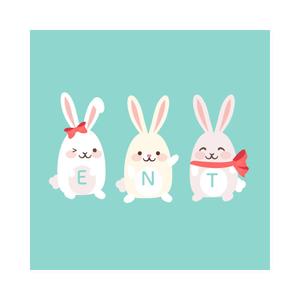 ::: Sashart ::: (Saorii1002)さんの新規開業する耳鼻科のクリニックの「うさぎの三姉妹」のキャラクターデザインへの提案