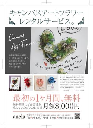 TNdesign (nakane0731)さんのアート作品のレンタルサービスのチラシへの提案