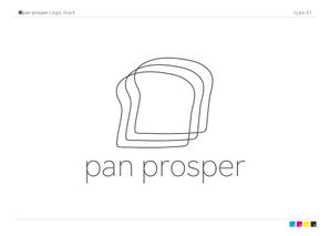 株式会社24365design ()さんのパン屋「pan prosper」のロゴへの提案