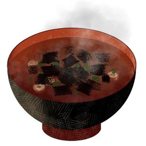 rio ()さんの海苔の入ったお吸い物のイラストへの提案