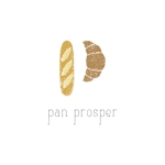 Q (Gi__________)さんのパン屋「pan prosper」のロゴへの提案