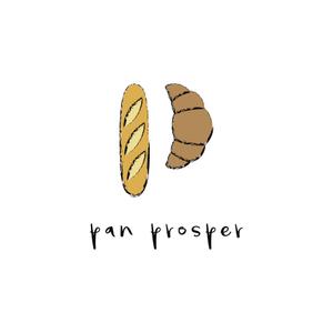 Q (Gi__________)さんのパン屋「pan prosper」のロゴへの提案