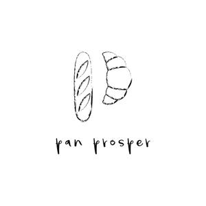 Q (Gi__________)さんのパン屋「pan prosper」のロゴへの提案