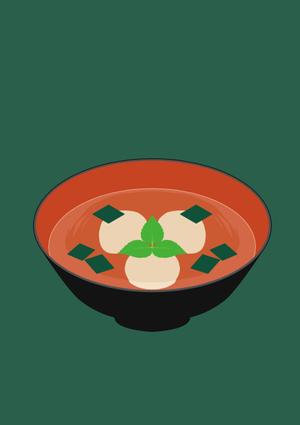kicho ()さんの海苔の入ったお吸い物のイラストへの提案