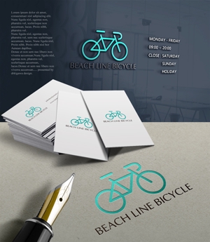 drkigawa (drkigawa)さんのスポーツバイクプロショップ「BEACH LINE BICYCLE」のメインロゴへの提案