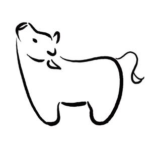 Yacko (sayacko)さんの来年の干支「丑（うし）」のシンプルなイラストへの提案