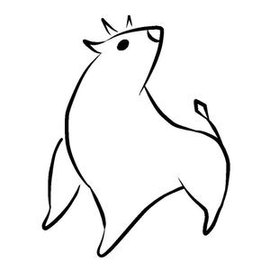 八代真 (makotoyasiro)さんの来年の干支「丑（うし）」のシンプルなイラストへの提案