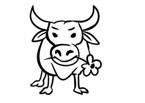 Rafael (bumbarash)さんの来年の干支「丑（うし）」のシンプルなイラストへの提案