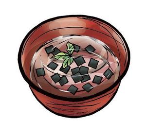 ponpin (ponpin)さんの海苔の入ったお吸い物のイラストへの提案