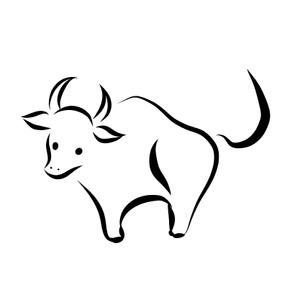 Kiki (kiki_1122)さんの来年の干支「丑（うし）」のシンプルなイラストへの提案