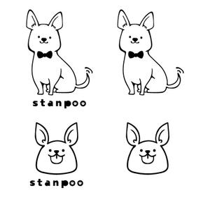 cu (seeyou4u)さんのペットサロン看板犬のイラストロゴへの提案