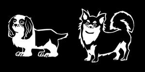 イブキ (sietu)さんの有名な犬種の顔もあるリアルなシルエット　への提案