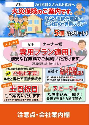 きゅう (kyuts)さんのグループ会社の火災保険訴求チラシへの提案