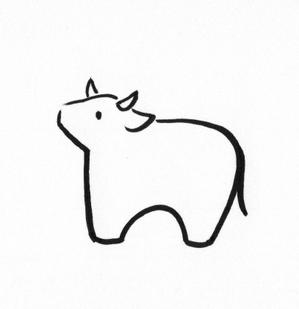m_mika (5f4690fdbb473)さんの来年の干支「丑（うし）」のシンプルなイラストへの提案