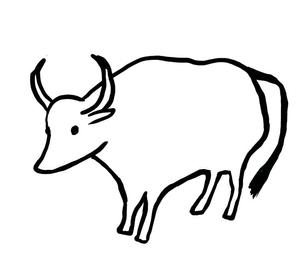 Akiko (Coclico1967)さんの来年の干支「丑（うし）」のシンプルなイラストへの提案