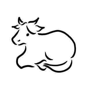 マシロ (shiro_mim)さんの来年の干支「丑（うし）」のシンプルなイラストへの提案