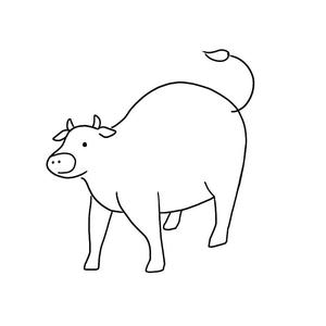 わかないくみ (ikumi_mm)さんの来年の干支「丑（うし）」のシンプルなイラストへの提案