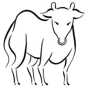 胡麻きな子 (goma_taro)さんの来年の干支「丑（うし）」のシンプルなイラストへの提案