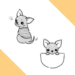 enbito (enbito)さんのペットサロン看板犬のイラストロゴへの提案