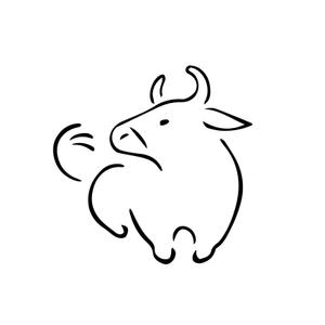 yurika25 (5f2a98ff2098e)さんの来年の干支「丑（うし）」のシンプルなイラストへの提案