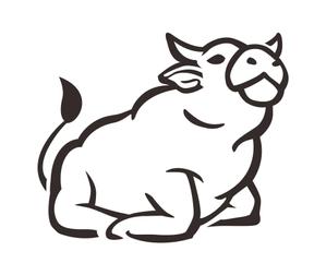 山崎猛 (SAMO)さんの来年の干支「丑（うし）」のシンプルなイラストへの提案