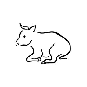 kaikonomayu (kaikonomayu)さんの来年の干支「丑（うし）」のシンプルなイラストへの提案