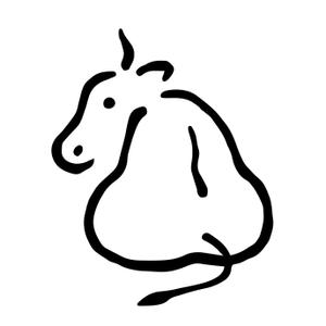 カトテン (katoten)さんの来年の干支「丑（うし）」のシンプルなイラストへの提案