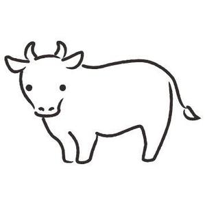 有枝ダフニア (arieda_dafunia)さんの来年の干支「丑（うし）」のシンプルなイラストへの提案
