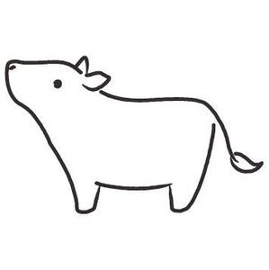 有枝ダフニア (arieda_dafunia)さんの来年の干支「丑（うし）」のシンプルなイラストへの提案