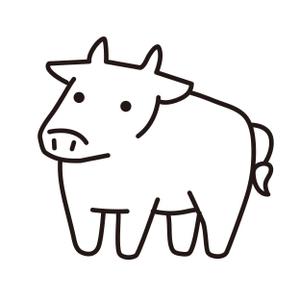 kadomamaさんの来年の干支「丑（うし）」のシンプルなイラストへの提案