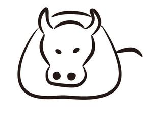 市原 稔也 (haniwa-hana)さんの来年の干支「丑（うし）」のシンプルなイラストへの提案