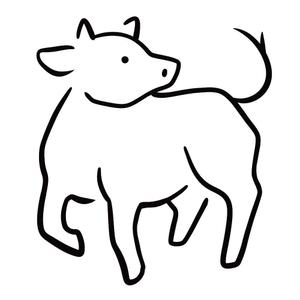 有りの実 (arstyr)さんの来年の干支「丑（うし）」のシンプルなイラストへの提案