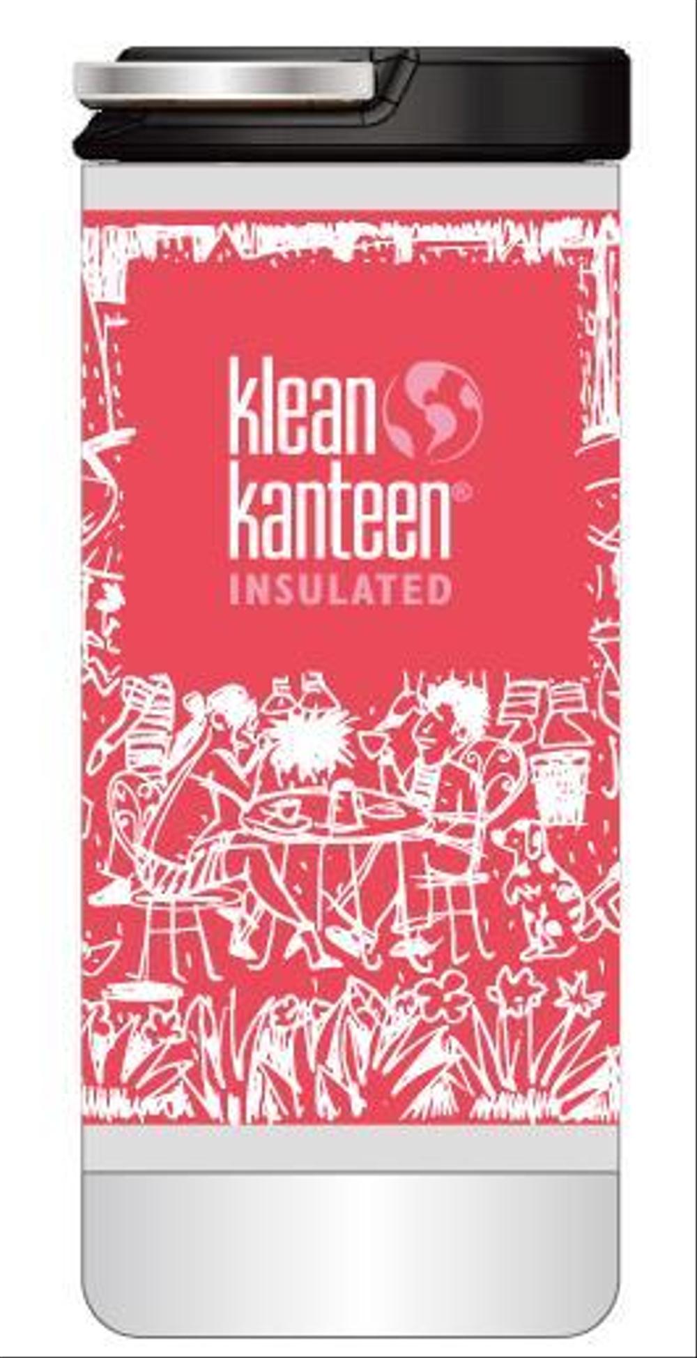 保温用マイボトル「Klean Kanteen」への手描き風イラスト