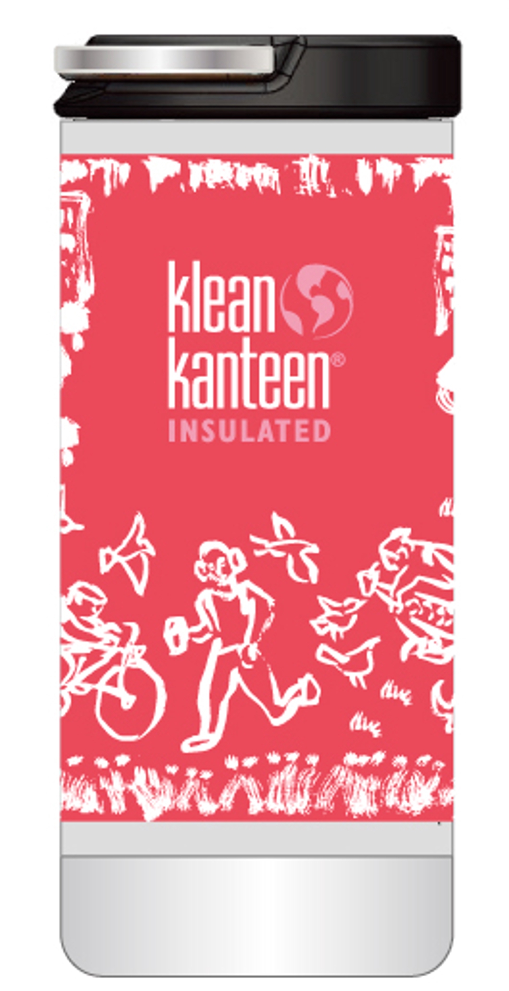 保温用マイボトル「Klean Kanteen」への手描き風イラスト
