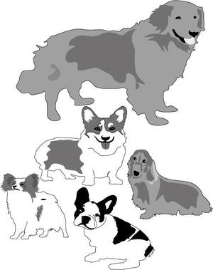 Mako3 (mako_33)さんの有名な犬種の顔もあるリアルなシルエット　への提案