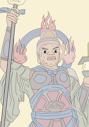 京 (K_009)さんの寺院の御朱印のキャラクター２　毘沙門天様への提案
