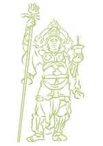 ホンダ ルルル (astrrraea)さんの寺院の御朱印のキャラクター２　毘沙門天様への提案