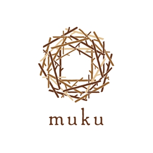 Q (Gi__________)さんの自然素材を使った新規住宅事業「MUKU」のロゴへの提案