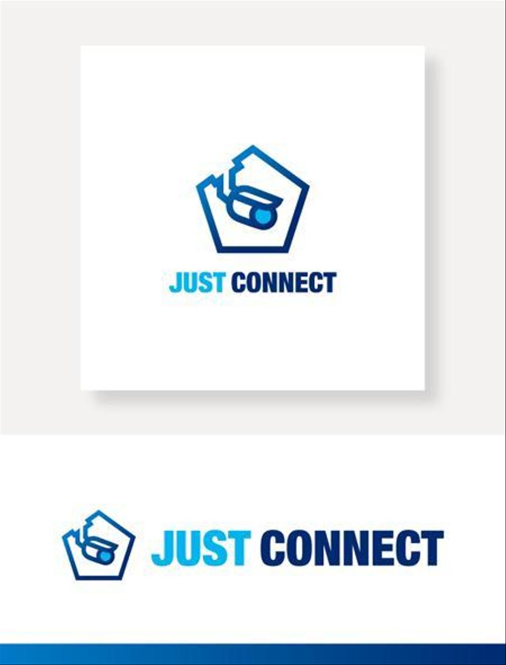 防犯カメラの販売会社「JUST CONNECT」のロゴマーク制作