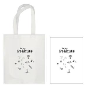 Anycall (Anycall)さんのお土産お菓子「Enjoy Peanuts」のグッズデザイン3種類　トート・Tシャツ・マグカップへの提案