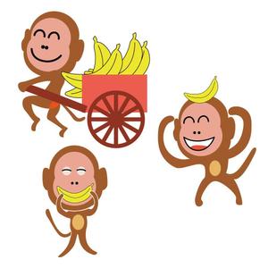 市原 稔也 (haniwa-hana)さんのバナナジュース販売の店舗のキャラクターデザインへの提案