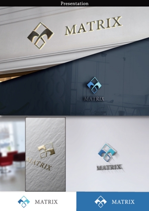hayate_design (hayate_desgn)さんのうすのろなリアルより理想のVRを、世界から不幸と哀しみを無くす、新会社『 MATRIX』のロゴ への提案