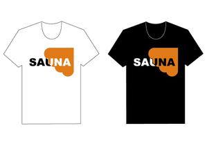 株式会社イーネットビズ (e-nets)さんのサウナ（SAUNA）ロゴのTシャツデザイン作成への提案