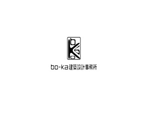 Gpj (Tomoko14)さんのbo-ka建築設計事務所のロゴマークデザインへの提案