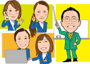 ayumim (ayuho)さんの社員の似顔絵作成（HPに使用予定・5名分）への提案