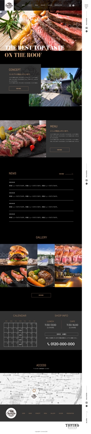 NplusD.dp (NplusDdesignproduction)さんのレストランのトップページデザイン【1Pのみ】への提案