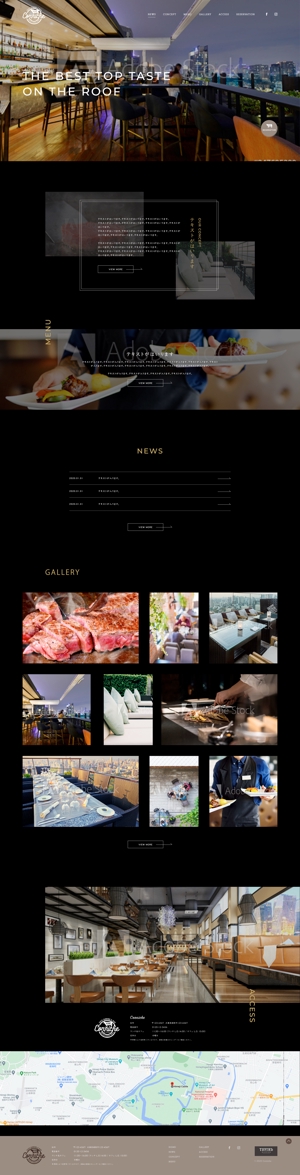 WIZE DESIGN_Asuna (asuna518)さんのレストランのトップページデザイン【1Pのみ】への提案