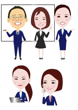maguronoyumeさんの社員の似顔絵作成（HPに使用予定・5名分）への提案