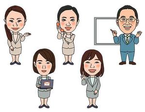 ホンダ ルルル (astrrraea)さんの社員の似顔絵作成（HPに使用予定・5名分）への提案